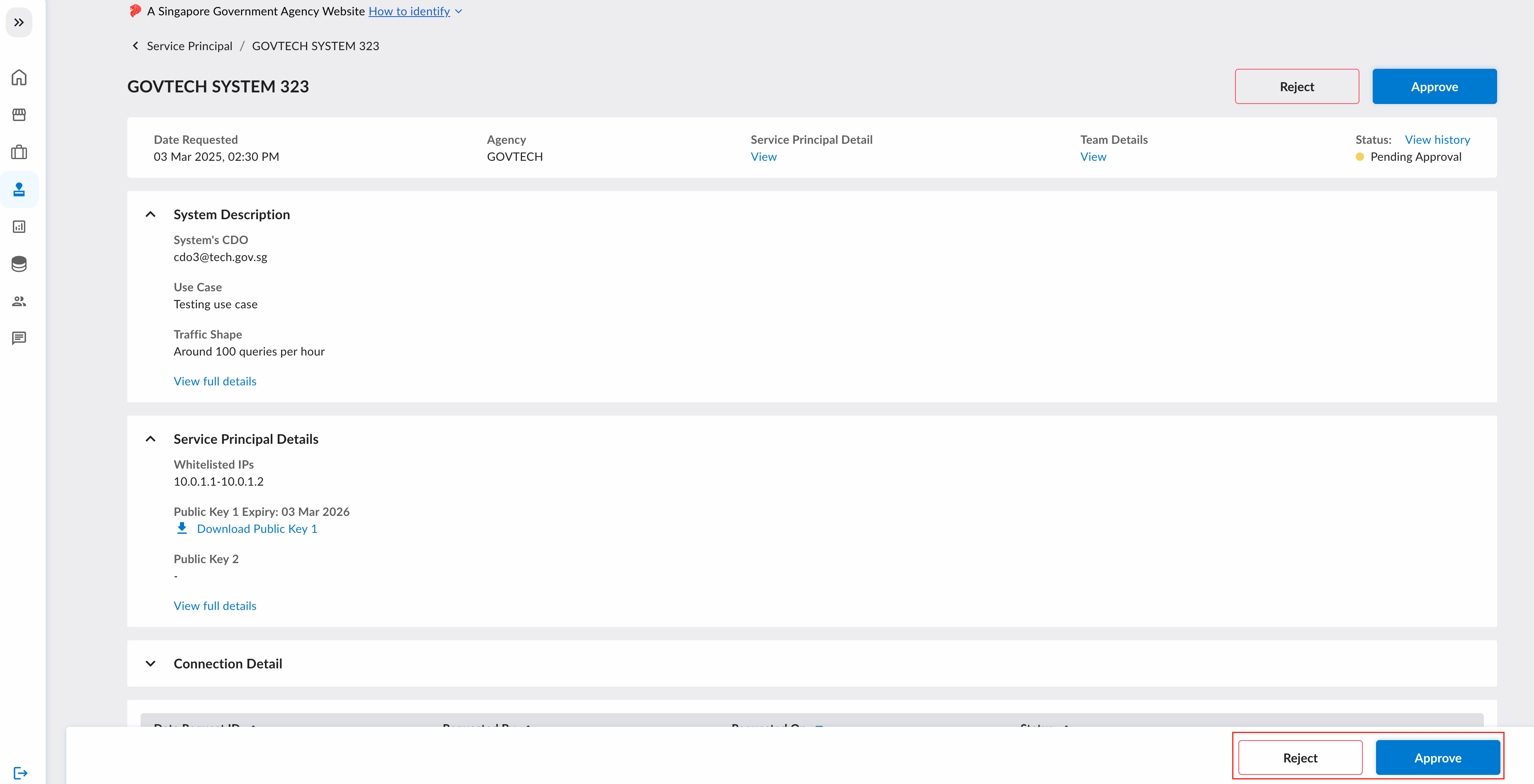 Pending Approval