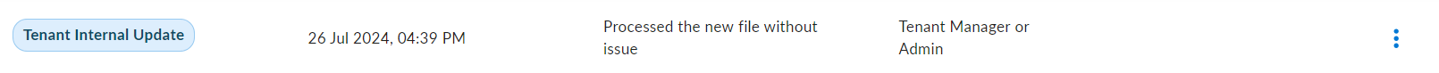 Tenant Internal Update