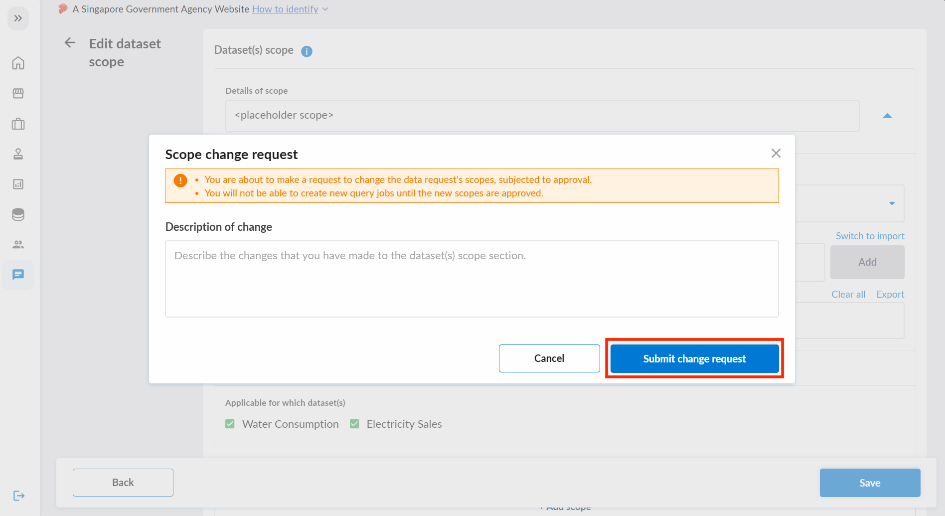 Amend scope confirmation
