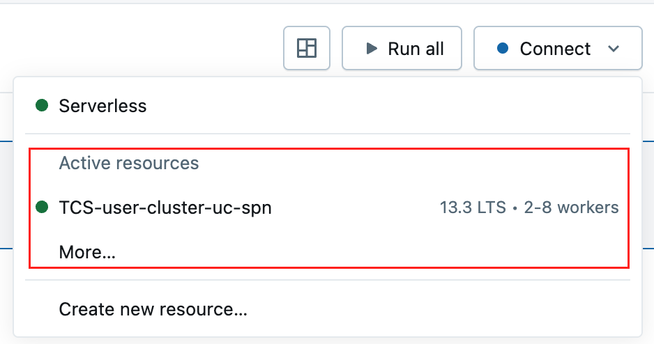 Cluster selection