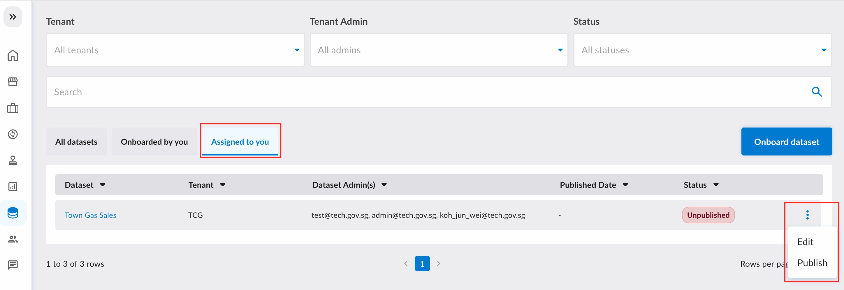 Edit Dataset Button