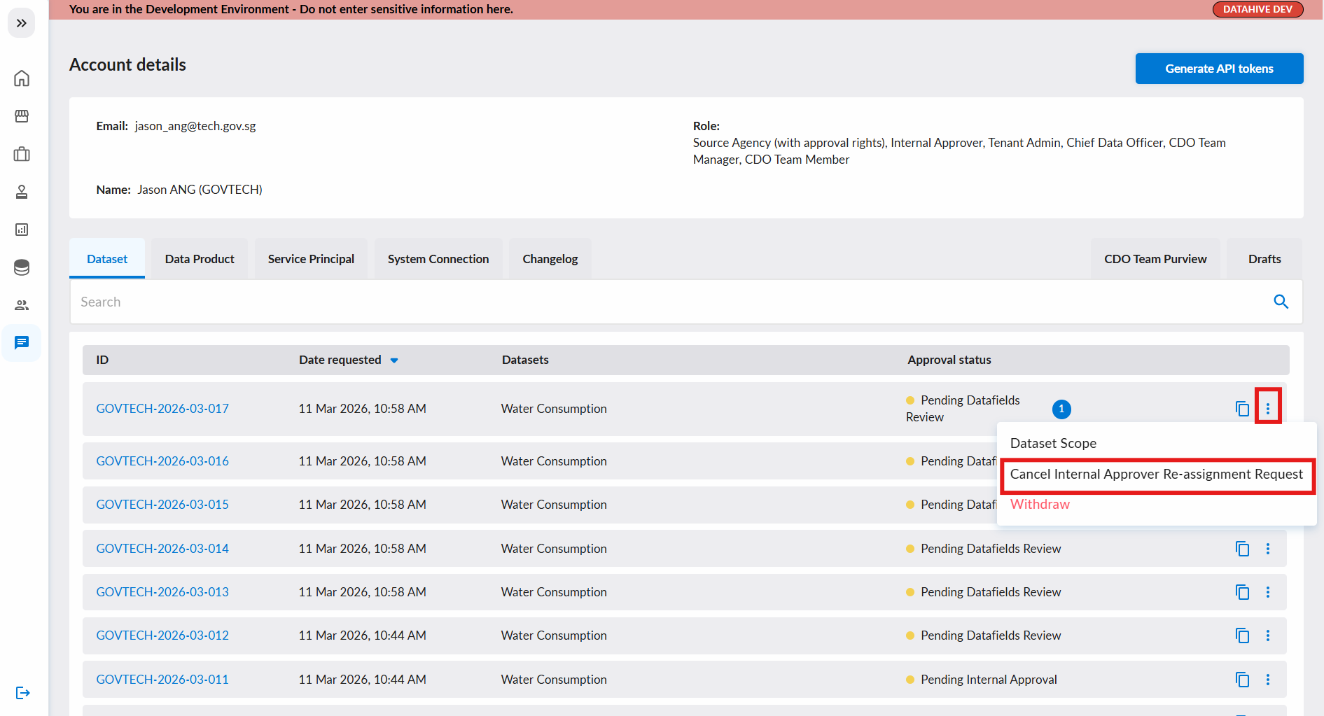 Cancel IA Re-assignment Menu Option