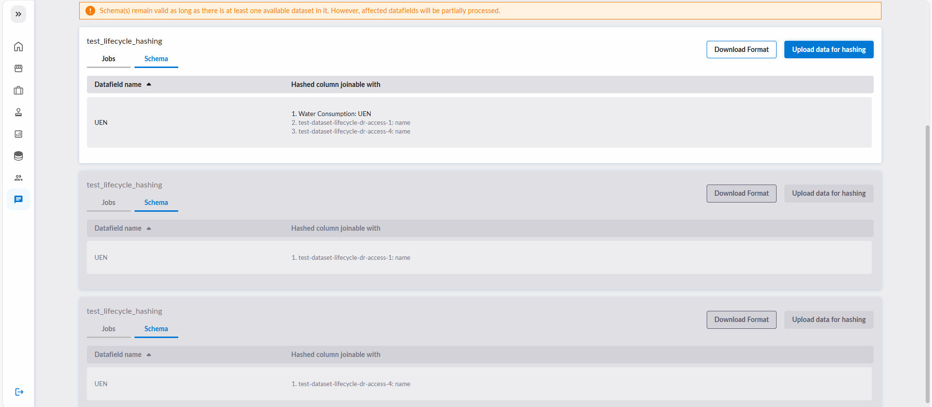 Hashing Schemas Page