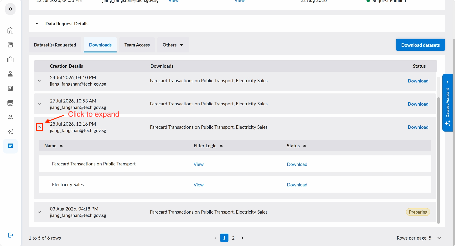 Expanded Download Job