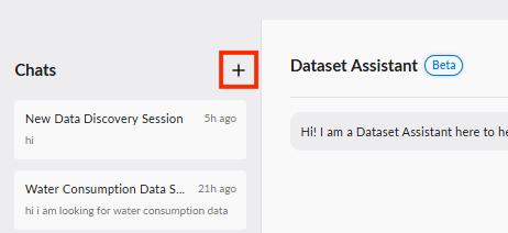 New chat button in the Chats panel