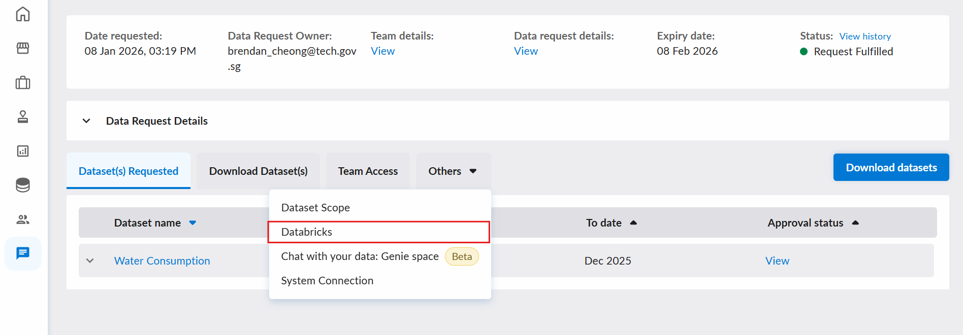 Request Databricks Workspace