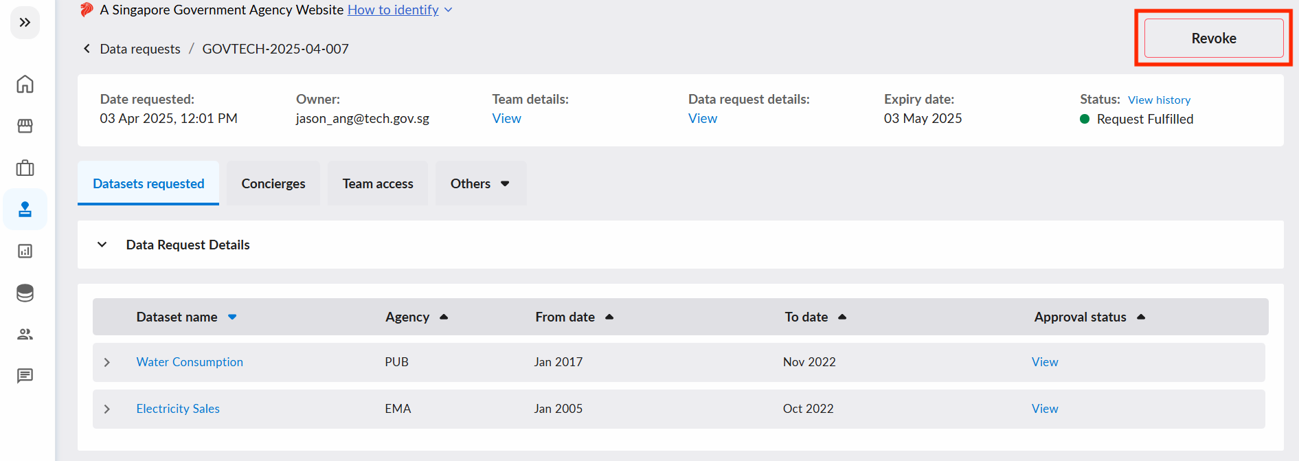 Revoke Data Request
