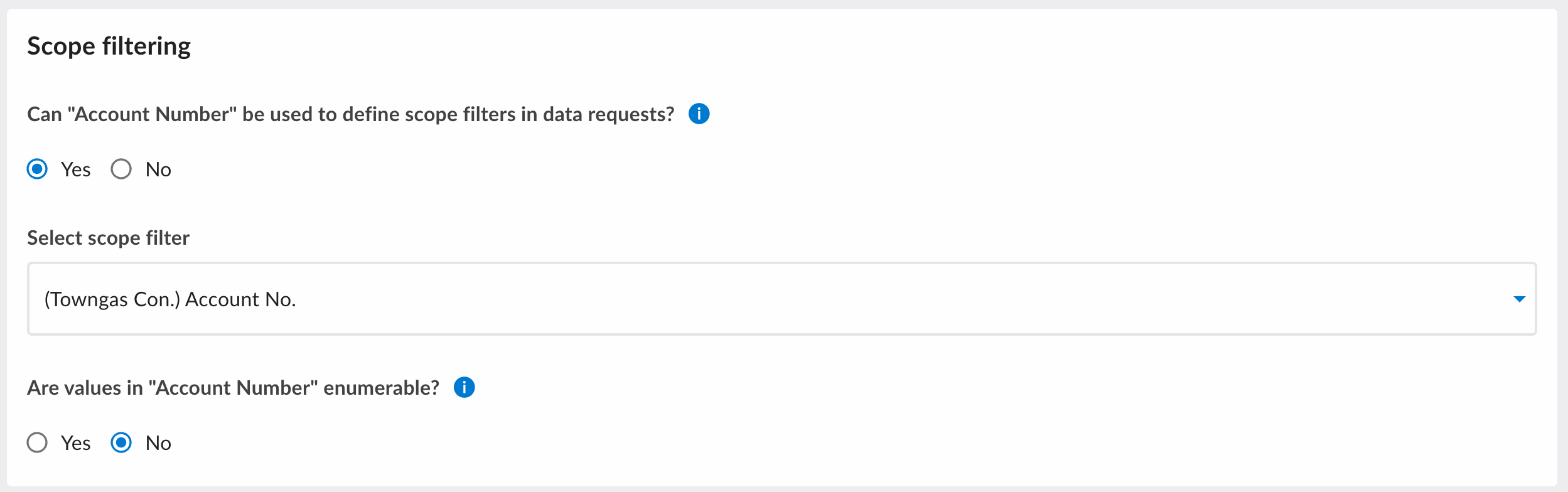 Scope Filter Input