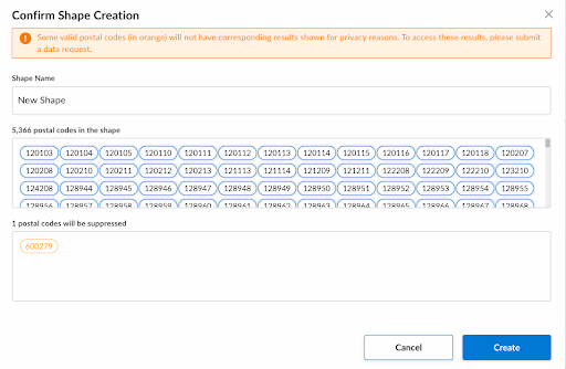 Shape Confirmation Dialog