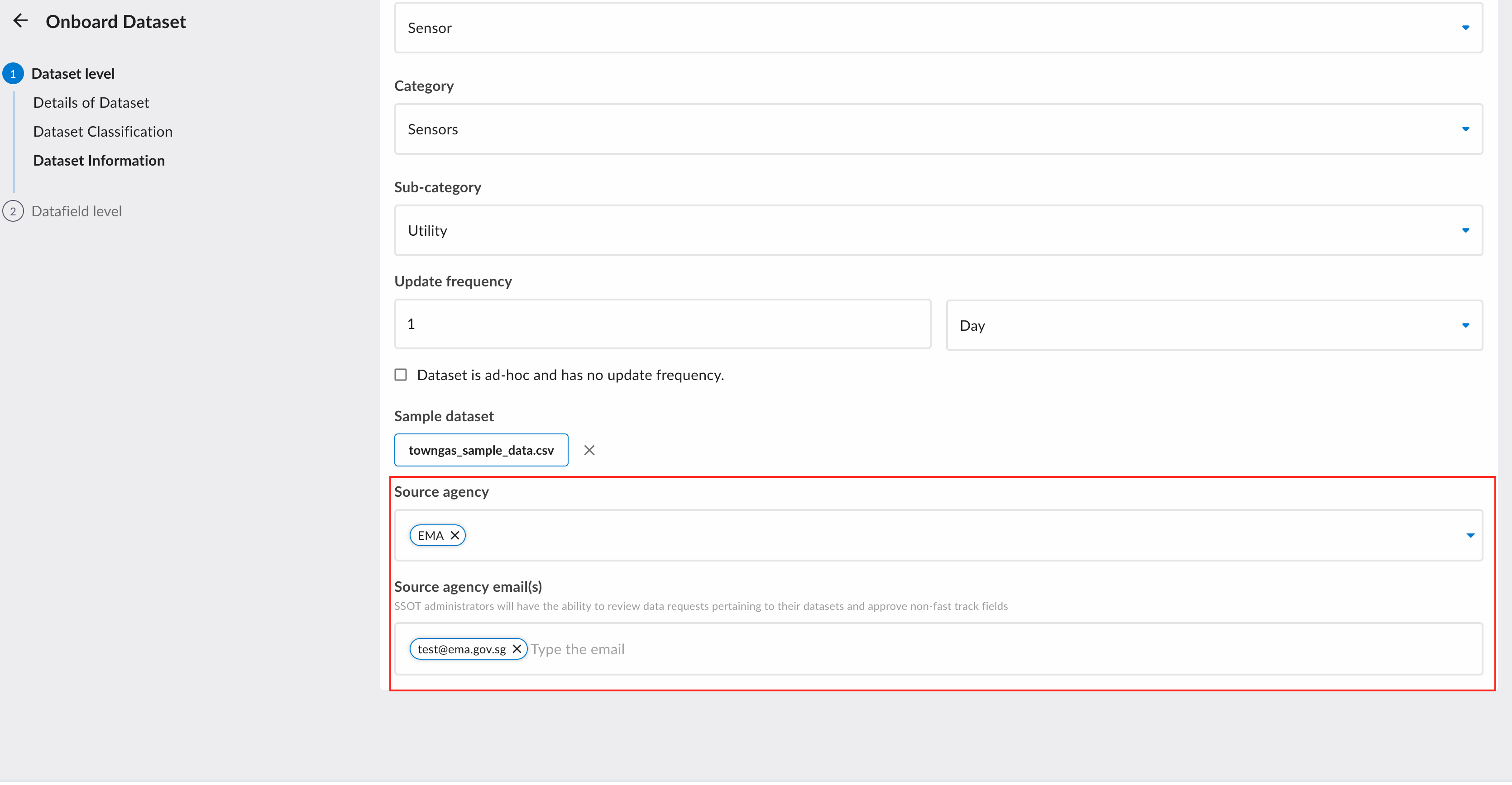 Source Agency Input