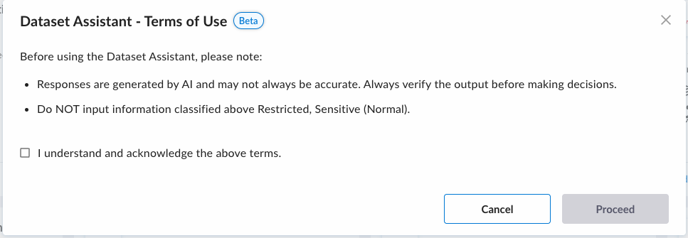 Terms of Use dialog